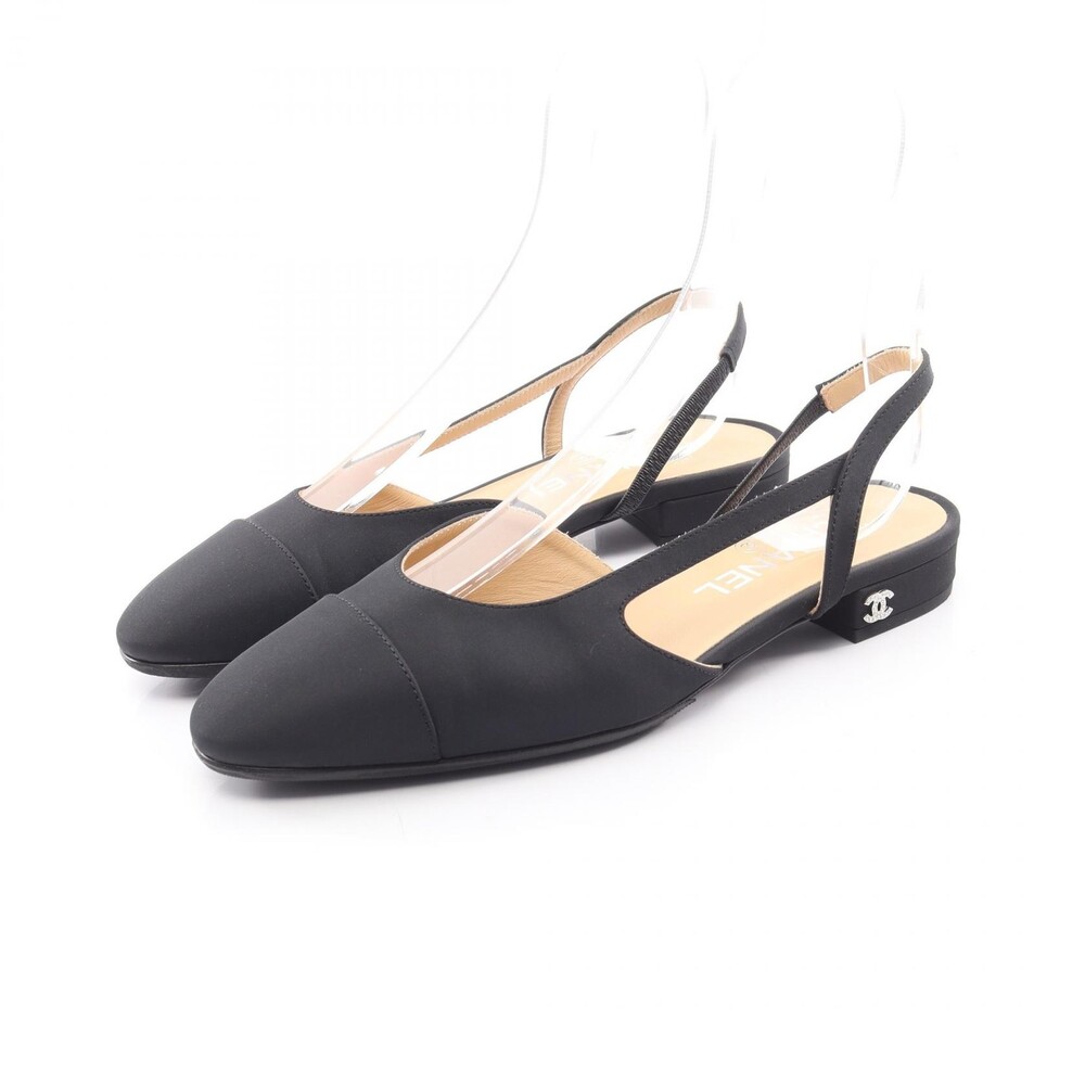 Chanel Slingback Flat Pumps Shoes #36 #321238C10B